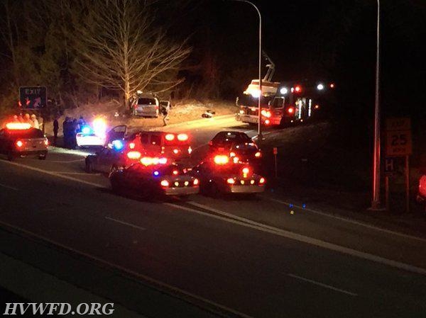 MVA with entrapment I-95 at Exit 1 3/26/16
A police chase that started in Richmond on Main St end at exit 1 with the suspect and Richmond PD officer crashing.